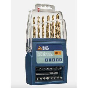 Blue Ridge 31-Piece High Performance Drill & Drive Bit Set With Storage Case